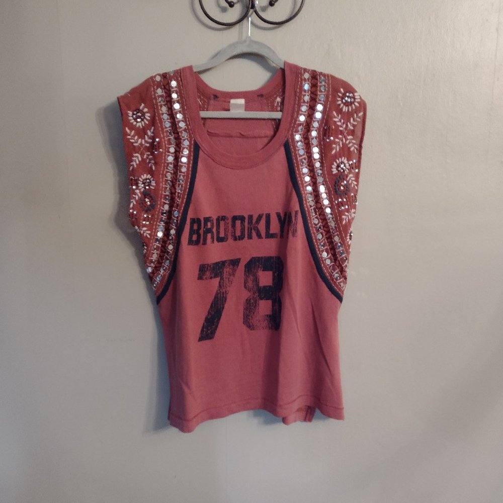 Free People Embellished Brooklyn Tee